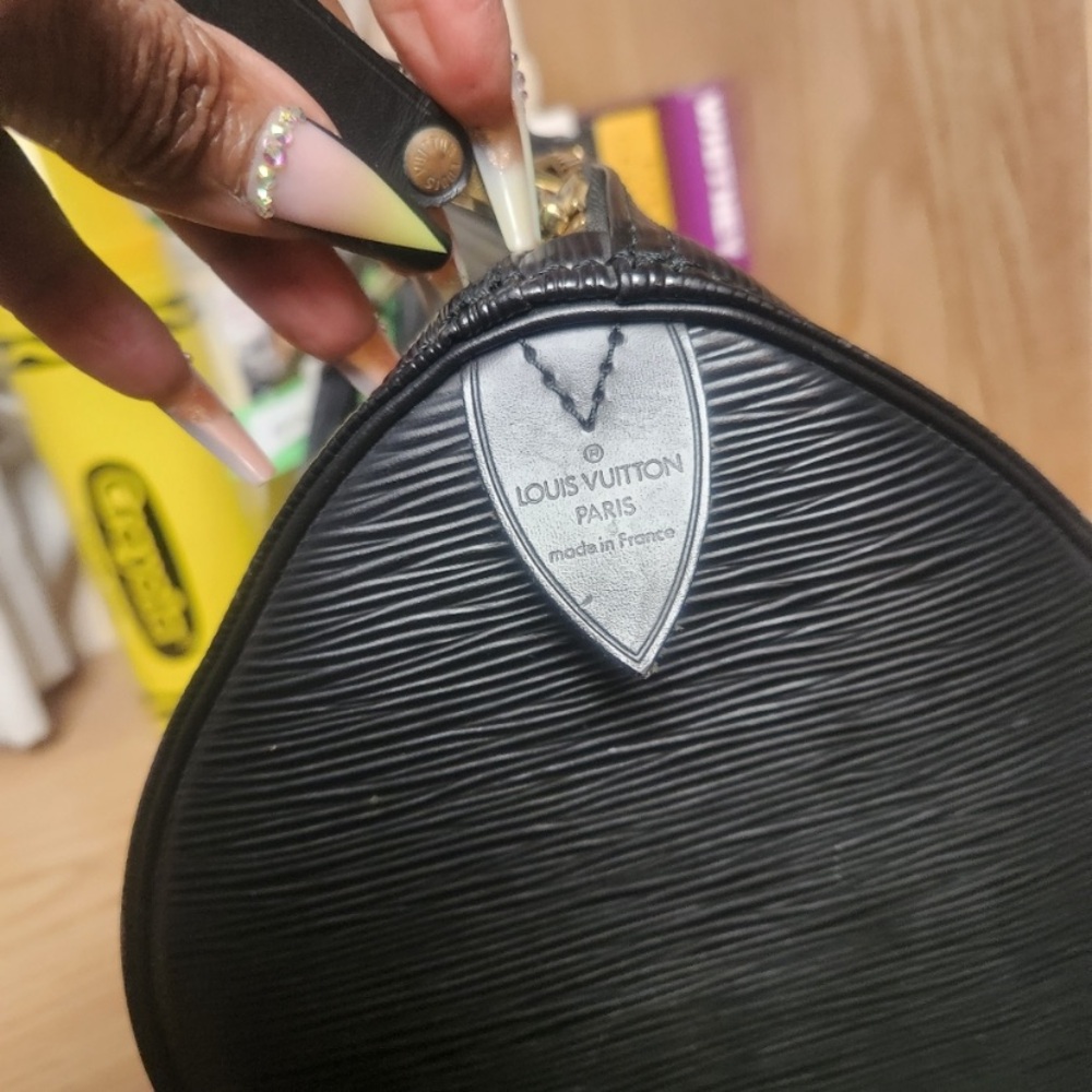 LOUIS VUITTON: Epi black speedy 30 - Picture 6 of 16